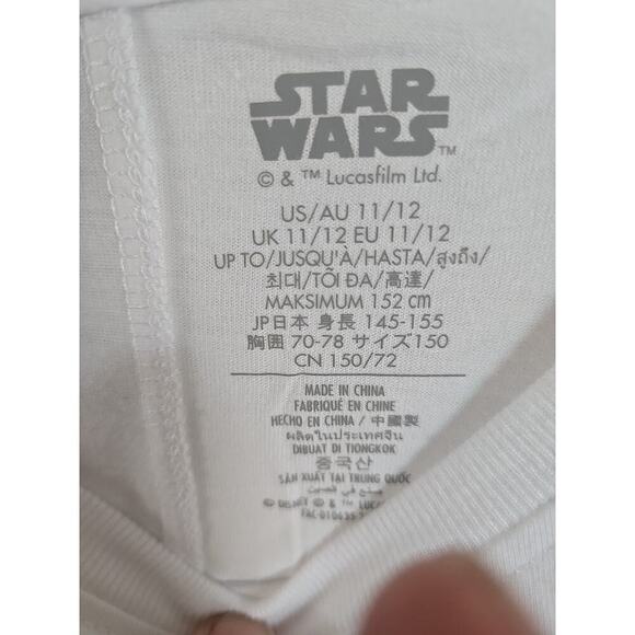 Disney Star Wars Darth Vader Dark Side White Girls Crop Top Size 11/12 New w Tag - Picture 8 of 16